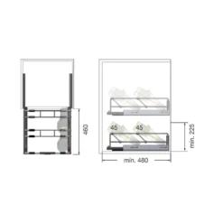 Juego soporte zapateros extraíble