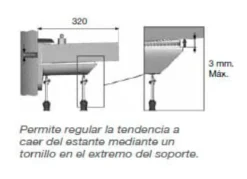 KAIMAN MAXI - Soporte estantes regulable de 39 a 73 mm