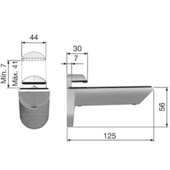 KAIMAN - Soporte estantes regulable de 7 a 41 mm