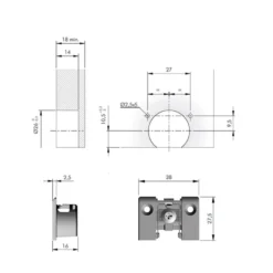 KIMANA - Bisagra mueble par puertas ascendente o descendente