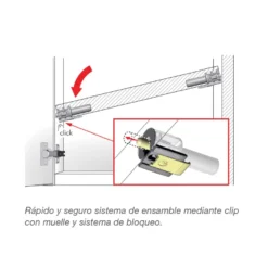 KINTAI - Portaestante antivuelco con muelle de montaje rápido