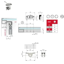 Kit adaptador puerta de aluminio para compases KRABY / COMPACT