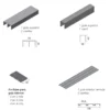 Kit guías superior e inferior de 3 carriles para perfilería ATLANTICO