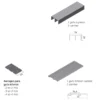 Kit guías superior e inferior de 2 carriles para perfiles ATLANTICO