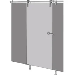 Kit herrajes para montaje puertas correderas Tubo de acero