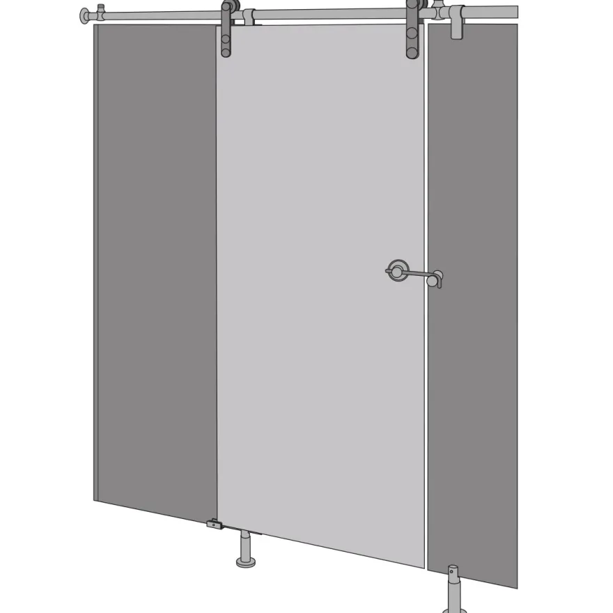 Kit herrajes para montaje puertas correderas Tubo de acero