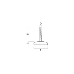 KITINO STEEL - Nivelador regulable de rosca métrica