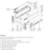 Kit para cacerolero interior BLUM Tandembox Antaro BLUMOTION - Perfil M=83,6 mm. Trasera D. 30/50/65Kg.