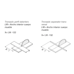 Kit para cacerolero interior BLUM Tandembox Antaro BLUMOTION - Perfil M=83,6 mm. Trasera D. 30/50/65Kg.