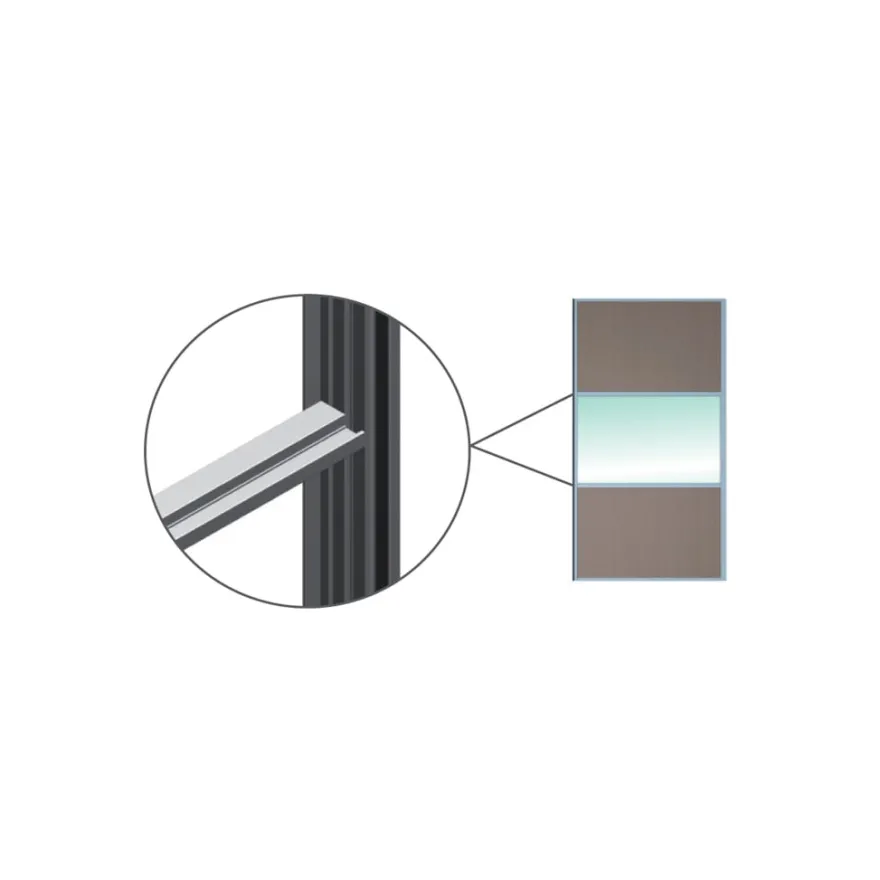 Kit perfiles japonés H, Puertas revestidas de aluminio o de madera