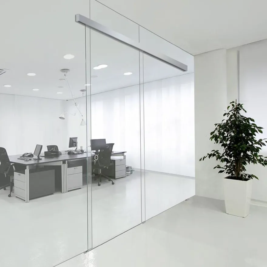 Kit UNIKAIR SELF - Sistema para puertas correderas de cristal con mecanismo auto-cierre Klein