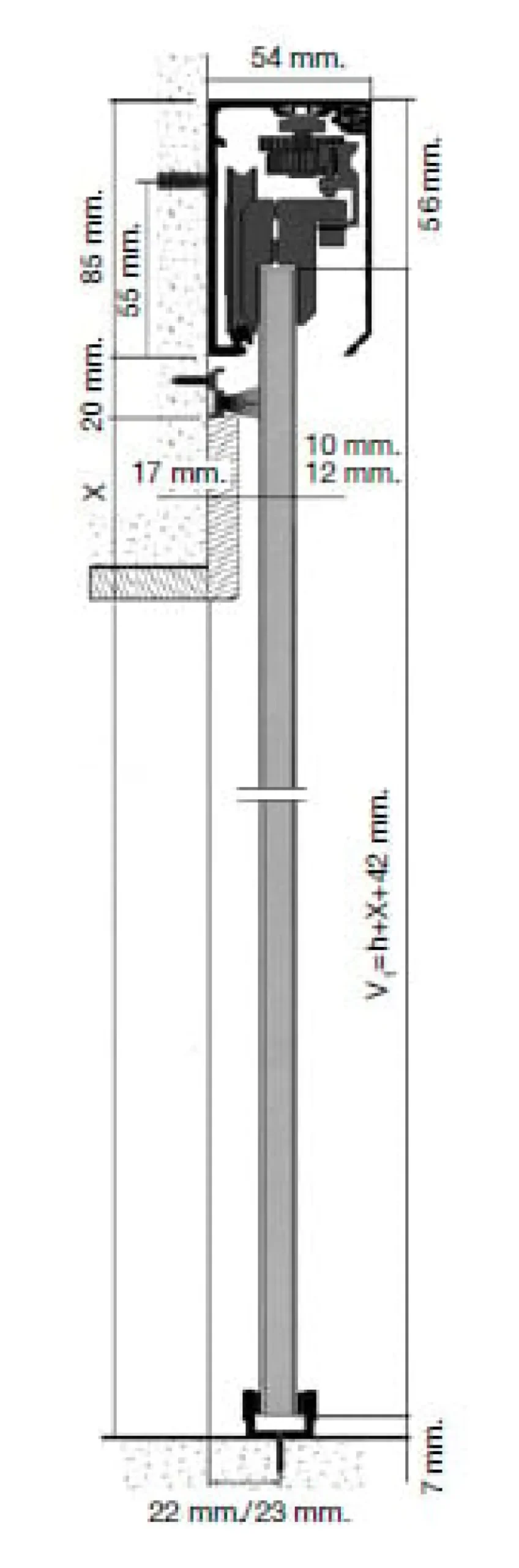 KIT UNIKMATIC SINCRONIZADA - Sistema apertura simultánea de 2 hojas para puertas de cristal Klein