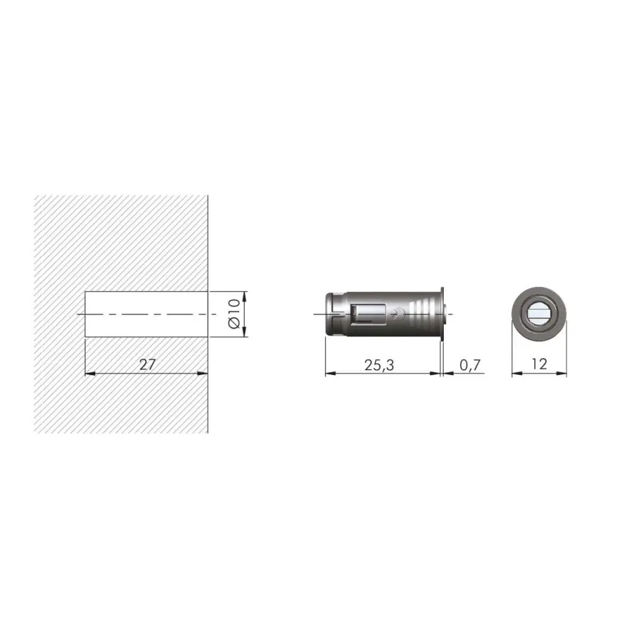K-LOCK - Retenedor compacto con imán regulable para embutir o sobreponer