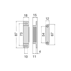 KOEN - Cierre magnético Rectangular grande