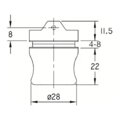 KOMBI PIVOT - Cerradura sin bombillo para puerta de cristal