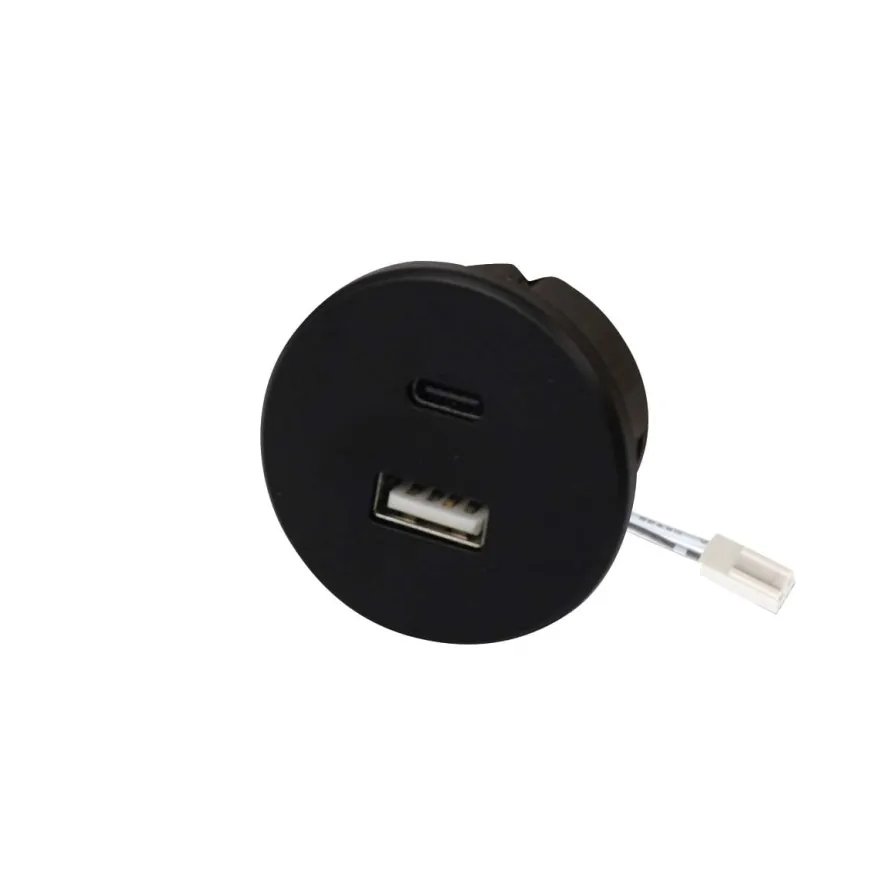 KONEM C - Cargador rápido embutido con doble toma USB A/C