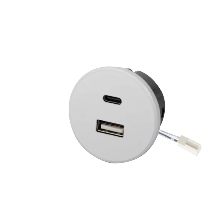 KONEM C - Cargador rápido embutido con doble toma USB A/C