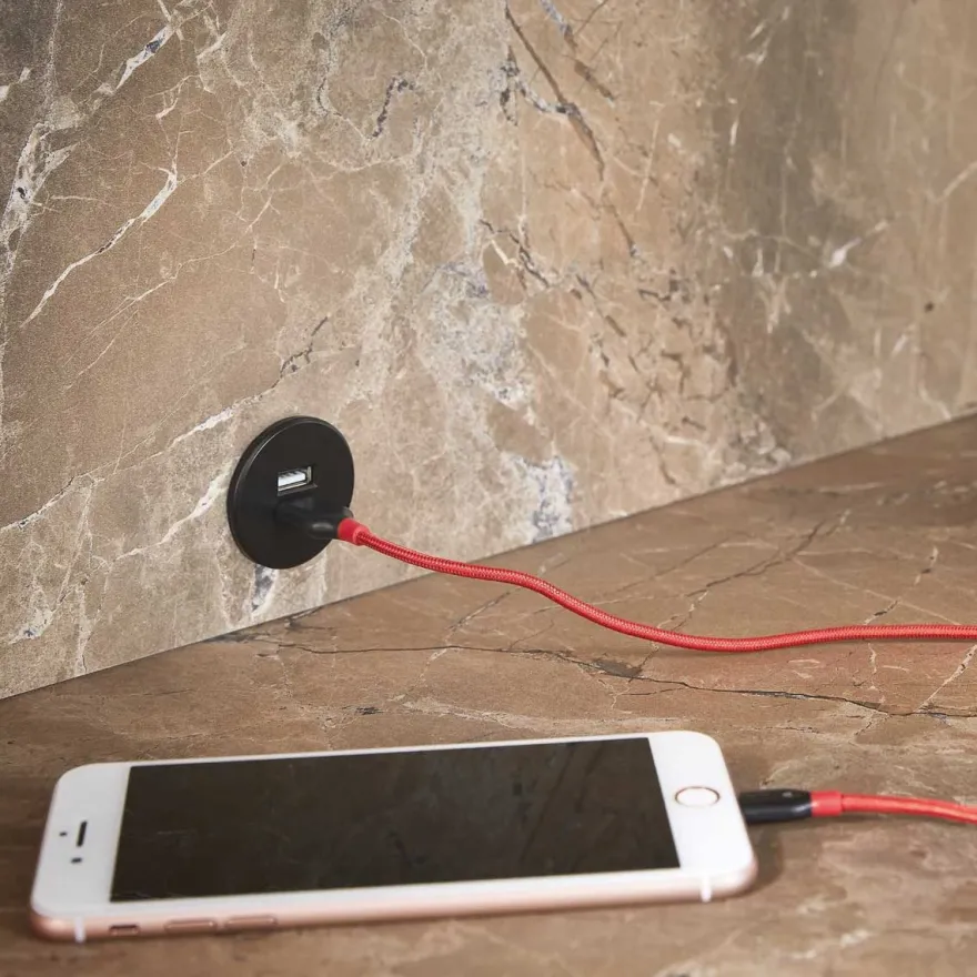 KONEM C - Cargador rápido embutido con doble toma USB A/C