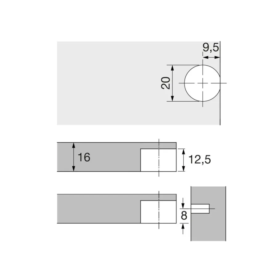 KONFIX VB135 - Portaestantes con collarín