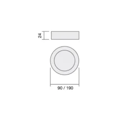 KORE - Downlight extrafino Fijo Redondo Sobrepuesto con Lámpara LED
