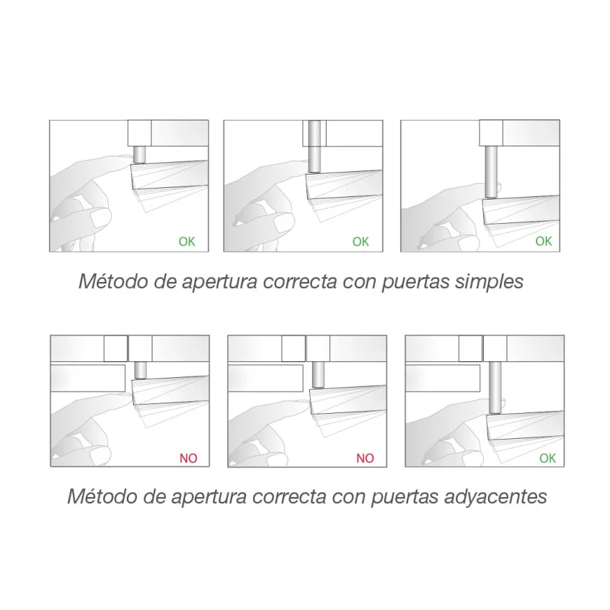 K PUSH TECH - Expulsador embutido o sobrepuesto, con imán o paragolpe