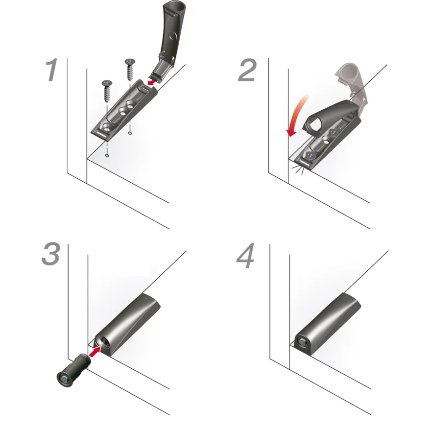 K PUSH TECH - Soporte sobrepuesto para expulsador
