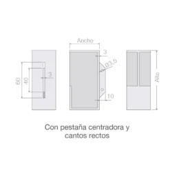 KUBE XL - Tirador embutido al canto