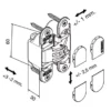 KUBICA K-6200 - Bisagra oculta con 5 pivotes regulable sobre 3 ejes. Para puertas hasta 60Kg. Apertura 180º