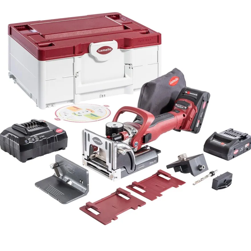 Lamello Zeta P2 - Fresadora a batería para conectores P-System (Incluye baterías y cargador)