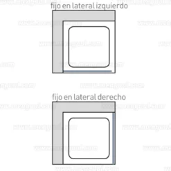 Lateral fijo para modelo Kala 2C con cristal transparente y con totalCLEAN