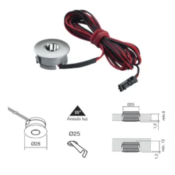 LED EYE - Mini foco fijo u orientable a Embutir a 350mA