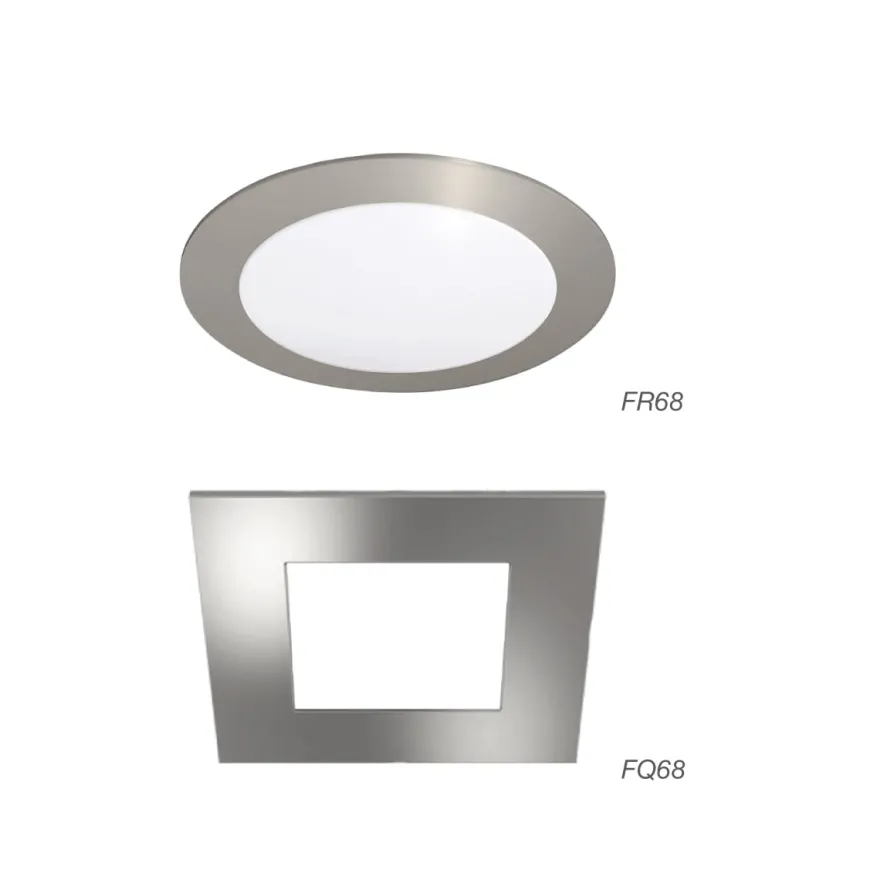LED FR 68 / FQ 68 - Foco para mueble Luz homogénea Sobreponer o Empotrar a 24V
