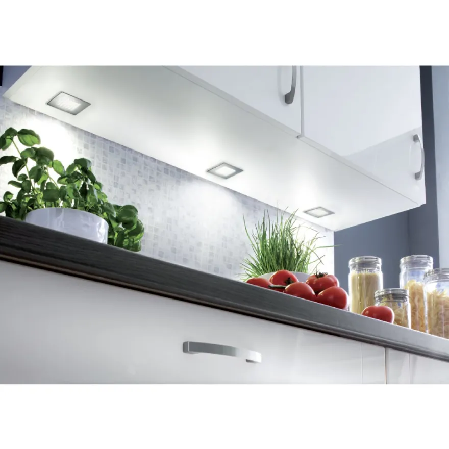 LED R 68 / Q 68 - Foco para mueble redondo o cuadrado Sobreponer o empotrar a 24V