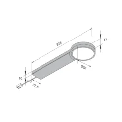 LED SQUASH - Focos bajo mueble de Luz homogénea para Sobreponer a 24V