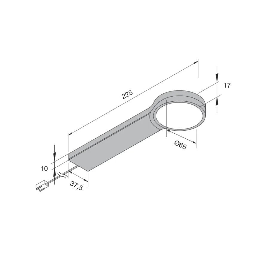 LED SQUASH - Focos bajo mueble de Luz homogénea para Sobreponer a 24V