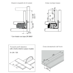 Legrabox Pure de Blum cajón interior perfil M