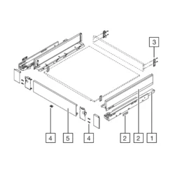 Legrabox Pure de Blum cajón interior perfil M