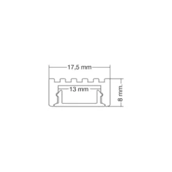 LEONARDO - Perfil sobrepuesto para tira led hasta 20W/m