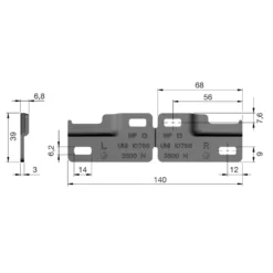 LIBRA H11 - Colgador extra fino antidescolgamiento para muebles suspendidos