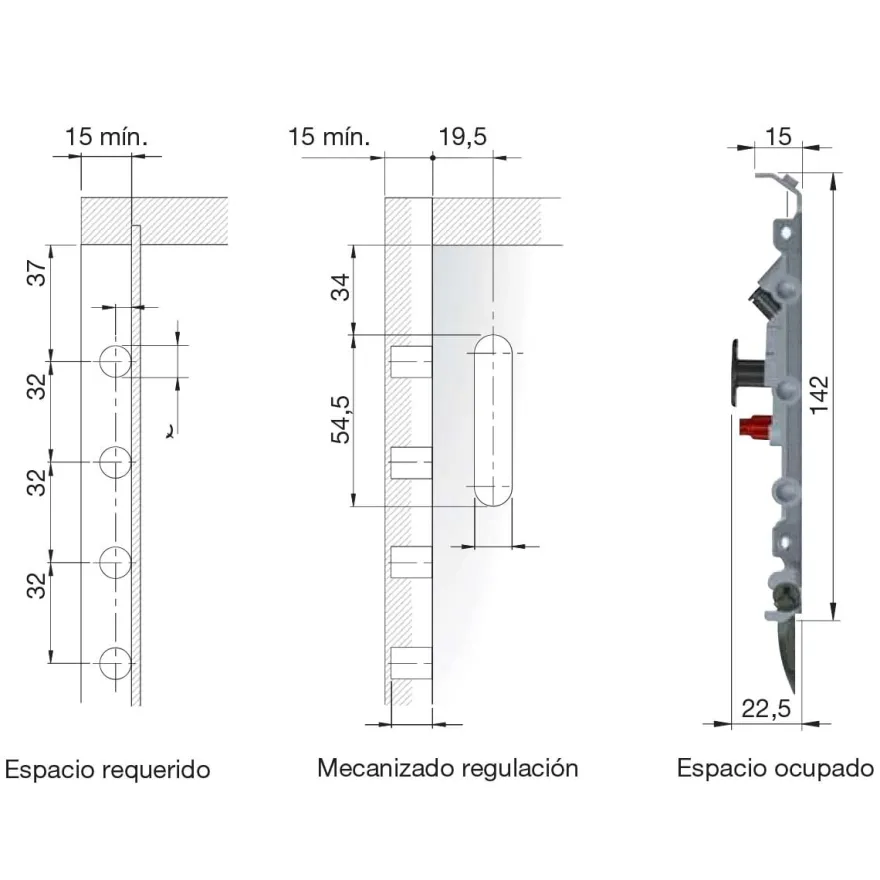 LIBRA H2 - Colgador oculto antivuelco sin mano para muebles altos
