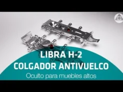 LIBRA H2 - Colgador oculto antivuelco sin mano para muebles altos