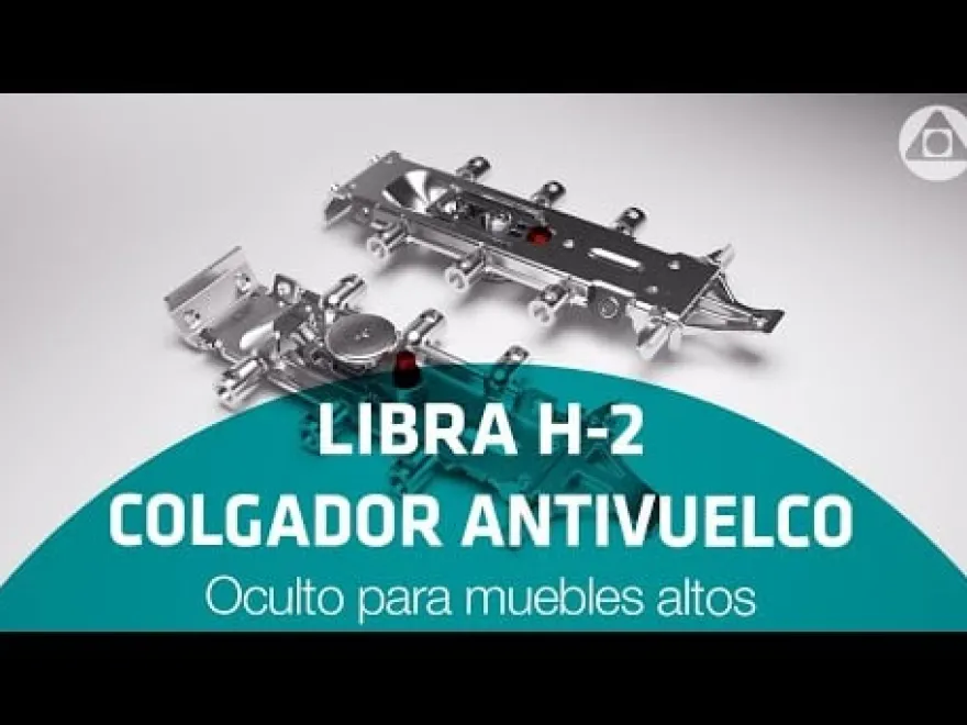 LIBRA H2 - Colgador oculto antivuelco sin mano para muebles altos