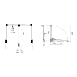 LIFT - Colgador basculante doble