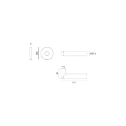 LINK SYSTEM - Jgo de manillas con roseta redonda y muelle metálico