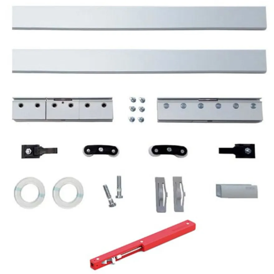 LITE GLASS 60/100 - Accesorios para 1 hoja corredera de cristal hasta 100 Kg.