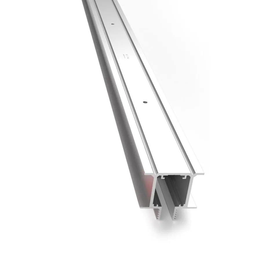 LITE T 100 - Perfil oculto minimalista para instalación empotrada a falso techo para hojas hasta 100 Kg.