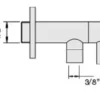 Llave regulación 1/2 - 3/8 Pulgada - NEVIS