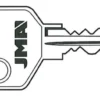 Llave serreta estriada con doble dentado
