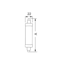 Lámpara LED Lineal R7S (220V.)