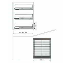 Línea BÁSICA - Cesta multiuso extraíble de varilla gruesa